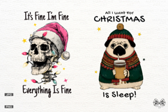 Funny Cartoonish Christmas Clipart Bundle Product Image 2