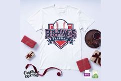 Braves Baseball SVG PNG Files, Cricut Design, Sublimation Product Image 4