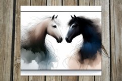 Valentine animals | cute horse &amp; penguin Skinny tumbler Product Image 4