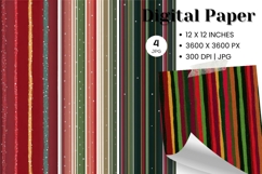 Stripe Pattern Background Gift Wrap Wallpaper Digital Paper Product Image 1