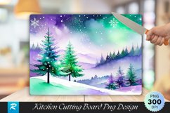 Lavender Mint Winter Magic Cutting Board PNG Design Product Image 1