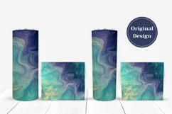 Blue Tumbler Sublimation Designs, Abstract Tumbler Wrap Product Image 4