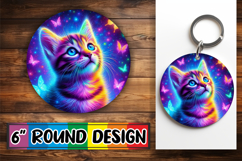 Joyful Circle Ornaments PNG Magic, Cat Product Image 1