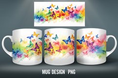 Rainbow Butterflies Mug Sublimation Product Image 4
