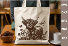 Highland cow Design, Cutting board SVG, Laser cut, Cricut Product Image 4