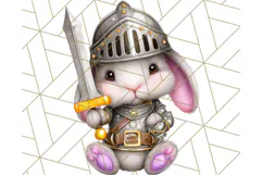 Halloween Bunny Clipart, Cute Bunnies in Costumes PNG Product Image 4