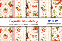 Coquette Strawberry Daisy Pattern JPG Product Image 1