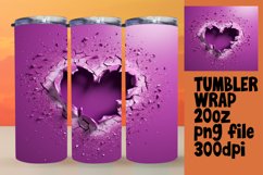 Sublimation Bliss: 3D Heart Theme Tumbler Wrap Product Image 1