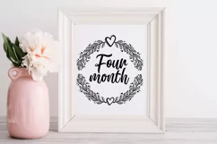Months SVG, 1 2 3 4 5 6 7 8 9 10 11 12 month SVG Product Image 5