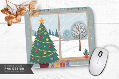 Christmas Cheer with Winter Wonderland Mouse Pad PNG Design Product Image 1