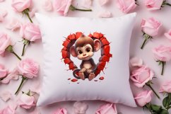 Valentine Broken Heart Animal Clipart, Valentines Couple Product Image 4