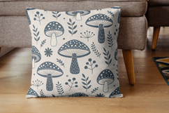 Scandinavian Mushroom Folk Minimalist Paper, Digital Paper Product Image 4