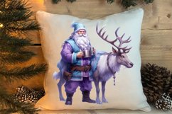 Christmas Purple Santa Claus Sublimation, Christmas PNG Product Image 4