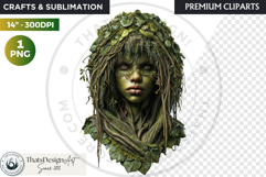 Fantasy Forest Spirit Clipart PNG, Enchanted Nature God Product Image 1