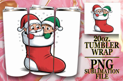 JOYFUL WHISPERS 20oz TUMBLER WRAP, Funny Santa Product Image 1