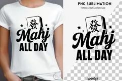 Mahjong quote png design for T-shirts Product Image 3