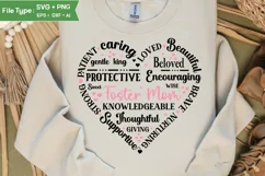 Foster Mom Heart Shape SVG | Mother's Day Heart SVG PNG Product Image 4