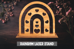 8 Rainbow Laser Cut File for Home Decor, Laser cut stand Product Image 5