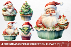 Christmas Cupcake Collection Clipart Product Image 1