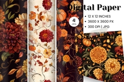 Flower Pattern Background Wallpaper Digital Paper_29 Product Image 1