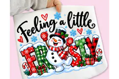 Feeling A Little Frosty PNG, Retro Frosty Christmas PNG Product Image 3