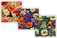 Mountain Meadow Wildflowers Seamless Floral Pattern Set Product Image 4