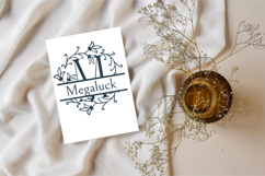 Rosalyn Circle Split Monogram - Floral Serif Split Monogram Product Image 3