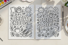 10 Motivational Quotes Coloring Pages PDF Bundle Product Image 4