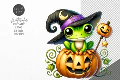 Halloween clipart, Frog clipart, Autumn clipart Product Image 1