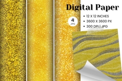 gold glitter Background Wallpaper Sparkles Digital Paper_94 Product Image 1