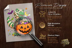 Halloween T Rex PNG, Mummy Dinosaur DTF Product Image 6