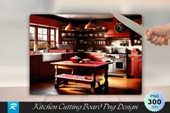 Farmhouse Kitchen with Holiday Treats Cutting Board PNG Product Image 1