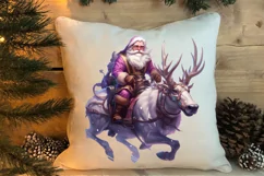 Christmas Purple Santa Claus Sublimation, Christmas PNG Product Image 4