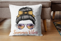 Summer Vibes Messy Bun Bundle - 20 PNG Product Image 4
