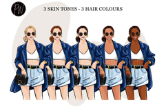 Fashion girls 58 Hand Drawn Fashion Illustration Clipart png Product Image 4