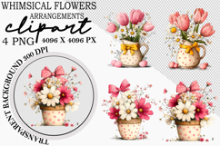 Whimsical Flowers Clipart Product Image 1