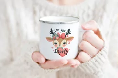 Love you deerly SUBLIMATION PNG. Valentine's day. Product Image 4