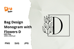 Bag Design Monogram with Flowers Product Image 1