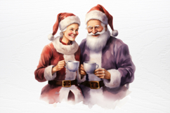 Christmas purple santa claus sublimation PNG Product Image 4