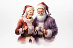 Christmas purple santa claus sublimation PNG Product Image 4