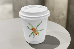 Sea Buckthorn Watercolor Clipart Hand Drawn Berries Product Image 4