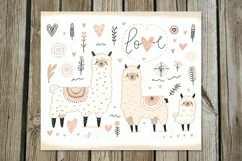 Valentine alpaca | scandi Skinny tumbler sublimation design Product Image 4