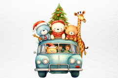 Christmas Animal Safari Clipart PNG Product Image 4