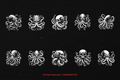 10 Bundle Dark Art Octopus Beast Ocean Tentacles squid Skull Product Image 6