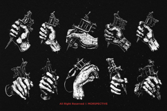 10 Bundle Dark Art Tattoo Machine Ink Design Skin Skull Product Image 6