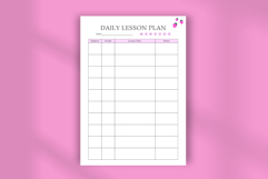 Coquette Daily Lesson Plan Template Canva Editable Teacher Product Image 4
