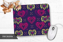 Retro Heart Geometrics Mouse Pad PNG Design Product Image 1
