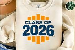 Senior 2026 Png, Striped Class of 2026 Shirt Design, Preppy Product Image 4