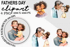 Fathers Day Clipart Watercolor PNG Product Image 1