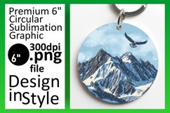 Round Scenic View Ornament - Sublimation Keychain Product Image 1